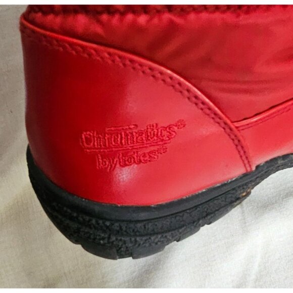 Womens Chromatics By Totes Red Faux Fur Lined Winter Boots Size 10W - Picture 2 of 10